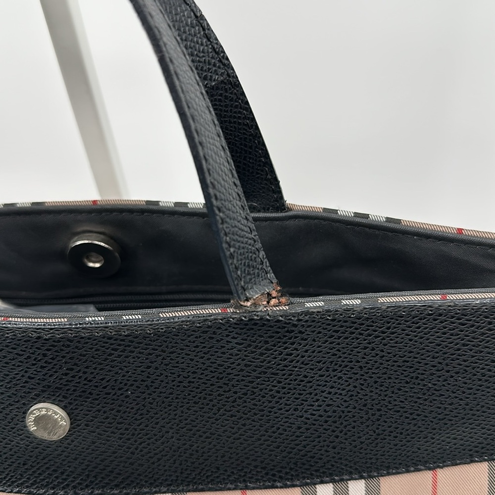 Authenticated Burberry Nova Check Tote Mini Handbag - Picture 6 of 17